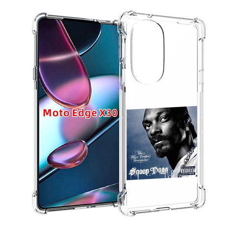 Чехол MyPads Snoop Dogg THA BLUE CARPET TREATMENT для Motorola Moto Edge X30 задняя-панель-накладка-бампер