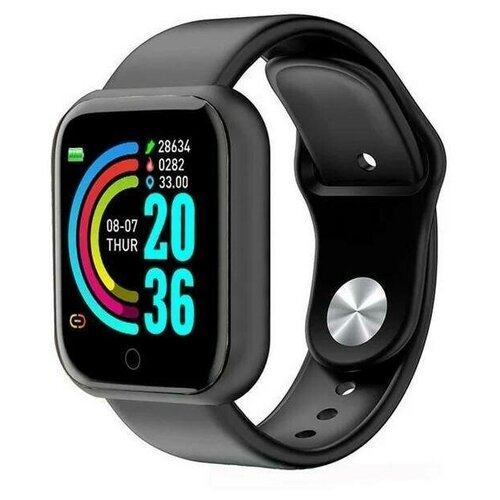 Фитнес- браслет Умные часы Смарт- часы Y68 ELVIRTON E22 черные 95000₽