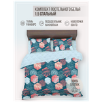 Комплект постельного белья VENTURA LIFE Ранфорс LUXE 1,5 спальный (50х70), Глориус - изображение
