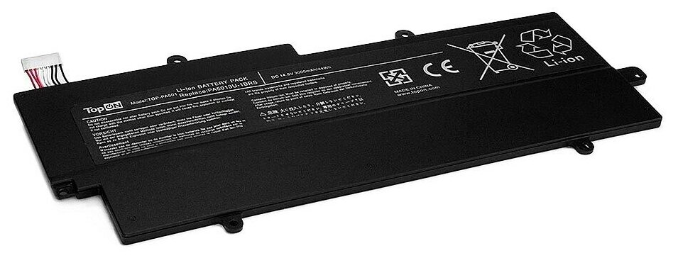 Аккумулятор для ноутбука Toshiba Portege Z830-10F, Z830-10H, Z830-10R, Z830-11F, Z830-A2S, Z830-A4S, Z830-A5S, Z835, Z930-11F, Z930-BRS, Z930-D3S, Z930-DKS, Z930-DLS, Z930-DMS, Z930-E4S, Z930-E6S, Z93 TopON - фото №1