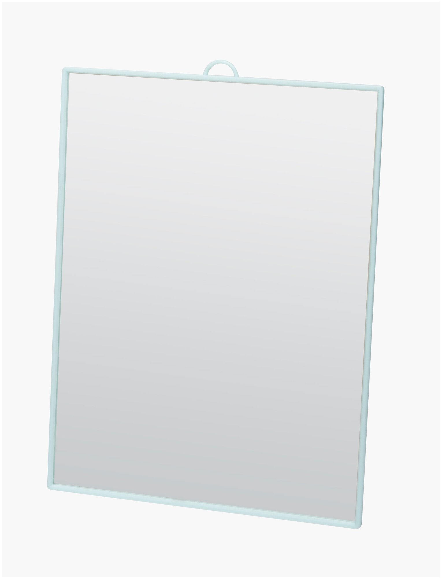 Зеркало настольное, в бирюзовой оправе, на пластиковой подставке 17,5x24 см