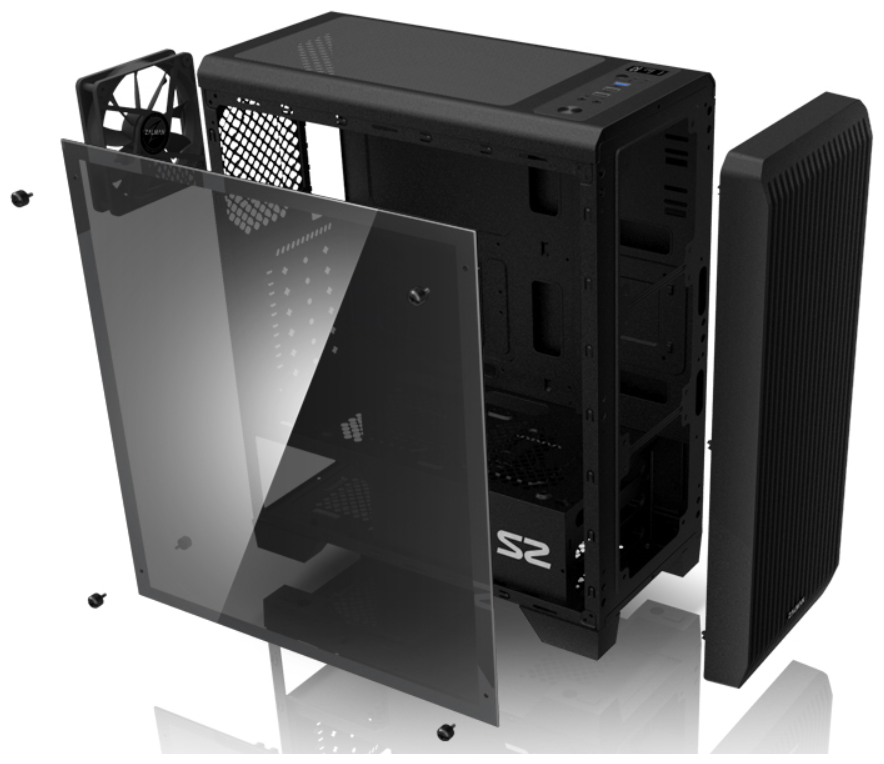 Корпус ATX Zalman S2 Без БП чёрный