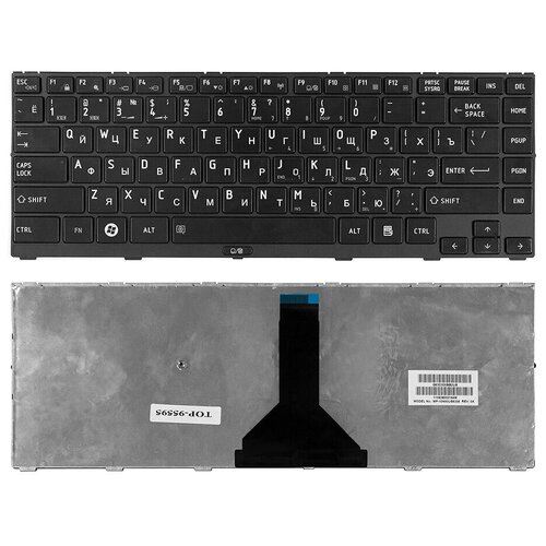 Клавиатура для ноутбука Toshiba Satellite R845 Series Плоский Enter Черная с черной рамкой PN MP-10N93US6356 MP-10N93SU-6356 710₽