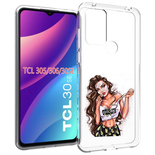 Чехол MyPads Продукты на дом с доставкой женский для TCL 30SE / TCL 305 / TCL 306 / TCL 30E задняя-панель-накладка-бампер