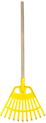 Грабли веерные с деревянной ручкой, детский садовый инструмент для мальчиков, для девочек