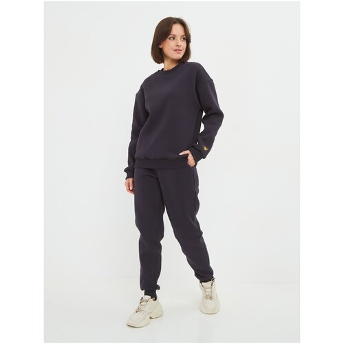 Костюм женский с Начесом из футера спортивный оверсайз oversize Фюме (XL)