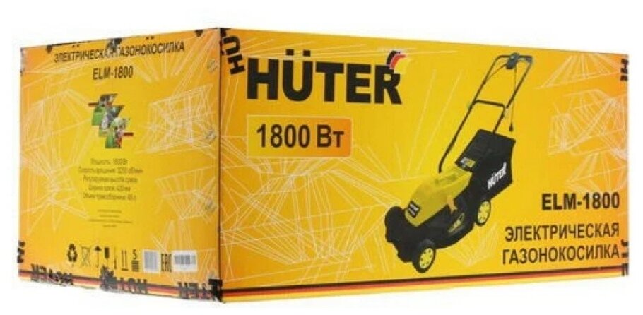 Электрическая газонокосилка Huter ELM-1800 1800 Вт 42