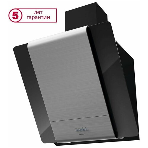 Вытяжка каминная Krona Talli 600 inoxblack glass 3P нержавеющая стальчерный кнопочное управление 20308 2717800₽