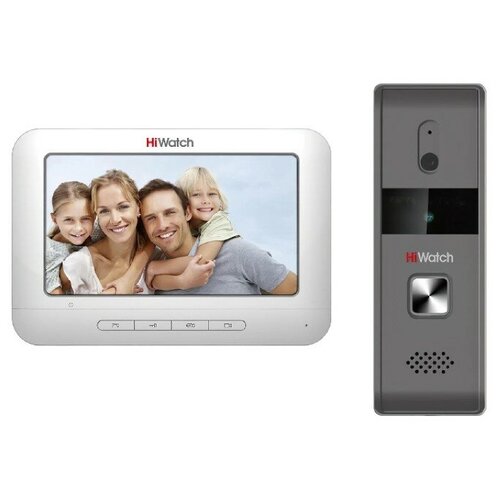 Комплект видеодомофона HiWatch, комплект аналогового видеодомофона, домофон для дома/для офиса/для квартиры