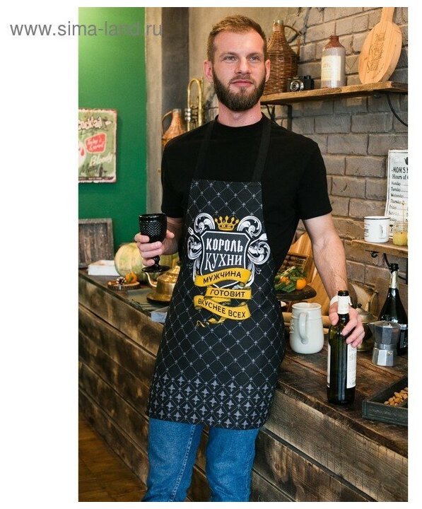 фото Фартук 'Доляна' Король кухни, 60х70 см, 100% хлопок, рогожка 2785599