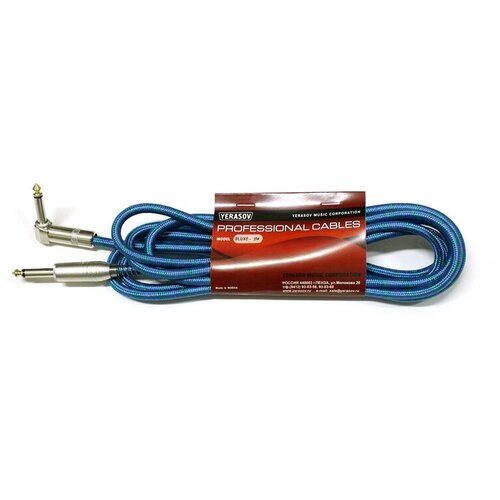 3luxe 5m rd кабель инструментальный 5м прямой угловой красный yerasov 3LUXE-3m-BL Кабель инструментальный, 3м, прямой/угловой, синий, Yerasov
