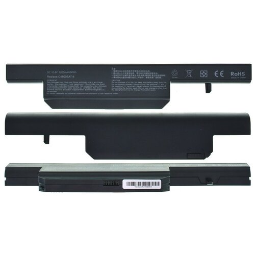 аккумуляторная батарея c4500bat6 для dns clevo c4500 5200mah lc oem Аккумулятор C4500BAT-6 для Clevo W170ER, W270EFQ, C4500, W270EGQ, W650SF, IRU W270BU, DEXP Atlas H106 / 10,8V 5200mAh 56Wh