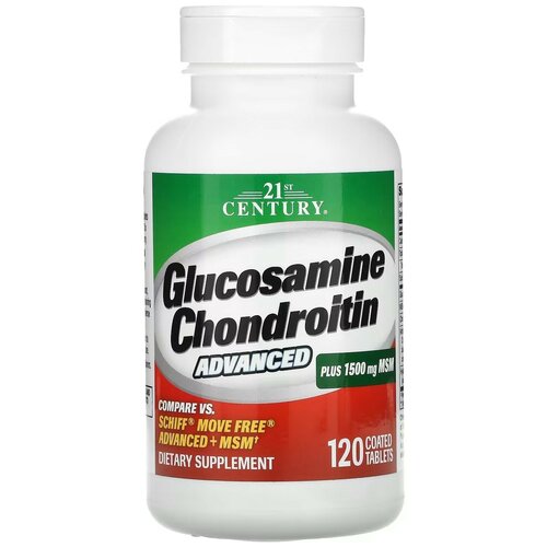 21st Century, Glucosamine & Chondroitin & MSM Advanced, 120таб.