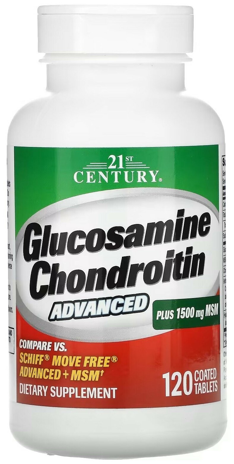 21st Century Glucosamine & Chondroitin & MSM Advanced 120таб.