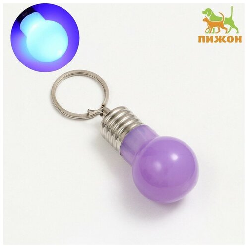 Маячок световой на ошейник для больших и средних собак, фиолетовый 9150365