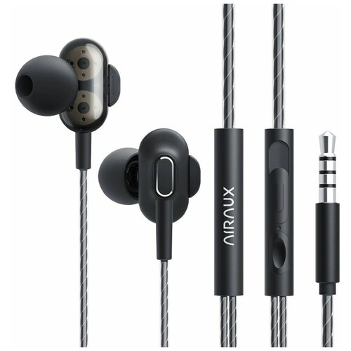 Наушники BlitzWolf Airaux AA-HE4 Dual Speaker Earphone with Jack Port (3.5mm AUX) Black