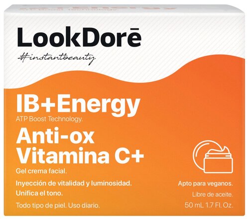 LookDore IB + Energy Anti-Ox Vitamin C Gel Cream легкий тонизирующий крем-флюид, 50 мл