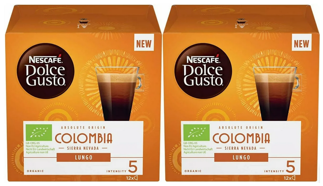 Кофе в капсулах Nescafe Dolce Gusto Lungo Colombia, 12 кап. в уп., 2 уп.