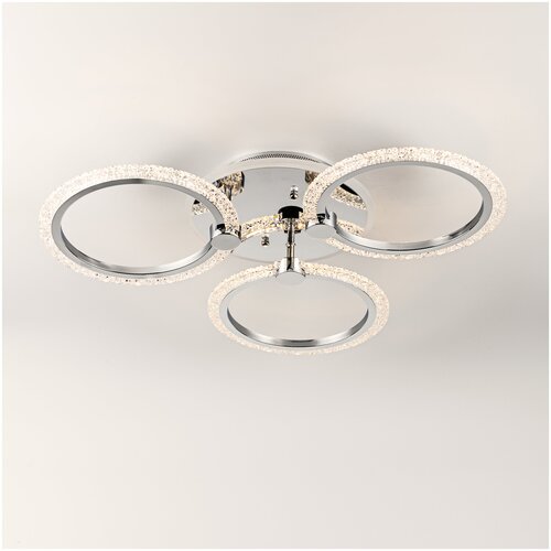 Светильник LED MDL81006/3 66W+7W хром 630х75 Диммер 3000-6500К Подсветка RGB Пульт ДУ