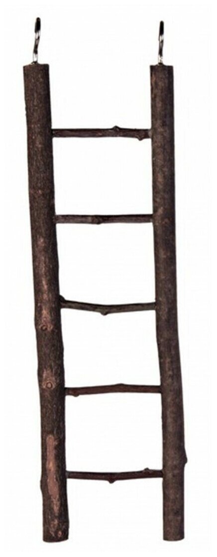 TRIXIE Игрушка для птиц Лестница из "необработанного" дерева 5шагов*26см - фотография № 2