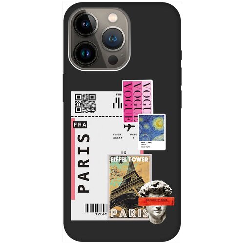 Силиконовый чехол на Apple iPhone 14 Pro Max / Эпл Айфон 14 Про Макс с рисунком Paris Stickers Soft Touch черный силиконовый чехол на apple iphone 14 pro max эпл айфон 14 про макс с рисунком paris stickers soft touch черный