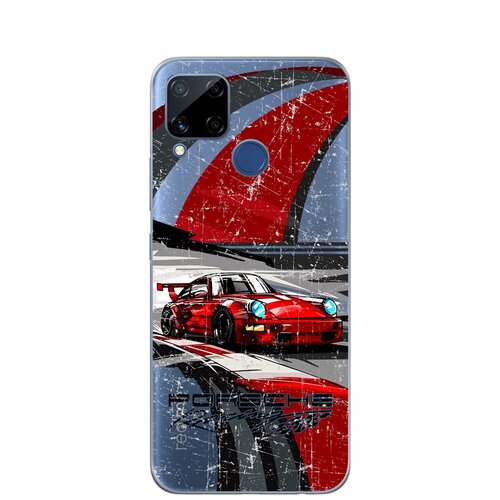 Силиконовый чехол Mcover для Realme C15 с рисунком Автомобиль Porsche 911 силиконовый чехол mcover для apple iphone 7 plus с рисунком автомобиль porsche 911