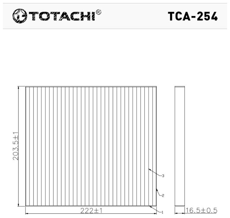 Totachi фильтр салонный tca254