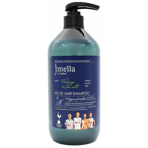 jmella Шампунь для волос с экстрактом шалфея и морской солью In England Wood Sage & Sea Salt 500 мл