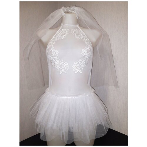 Свадебное платье , без рукава, вырез на спине, размер 40-44, белый