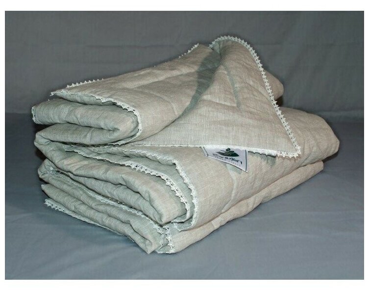 Одеяло легкое с хлопковым волокном Natura Sanat чехол из льна Дивный лен 200х220 ДЛ-О-7-2 - фотография № 1