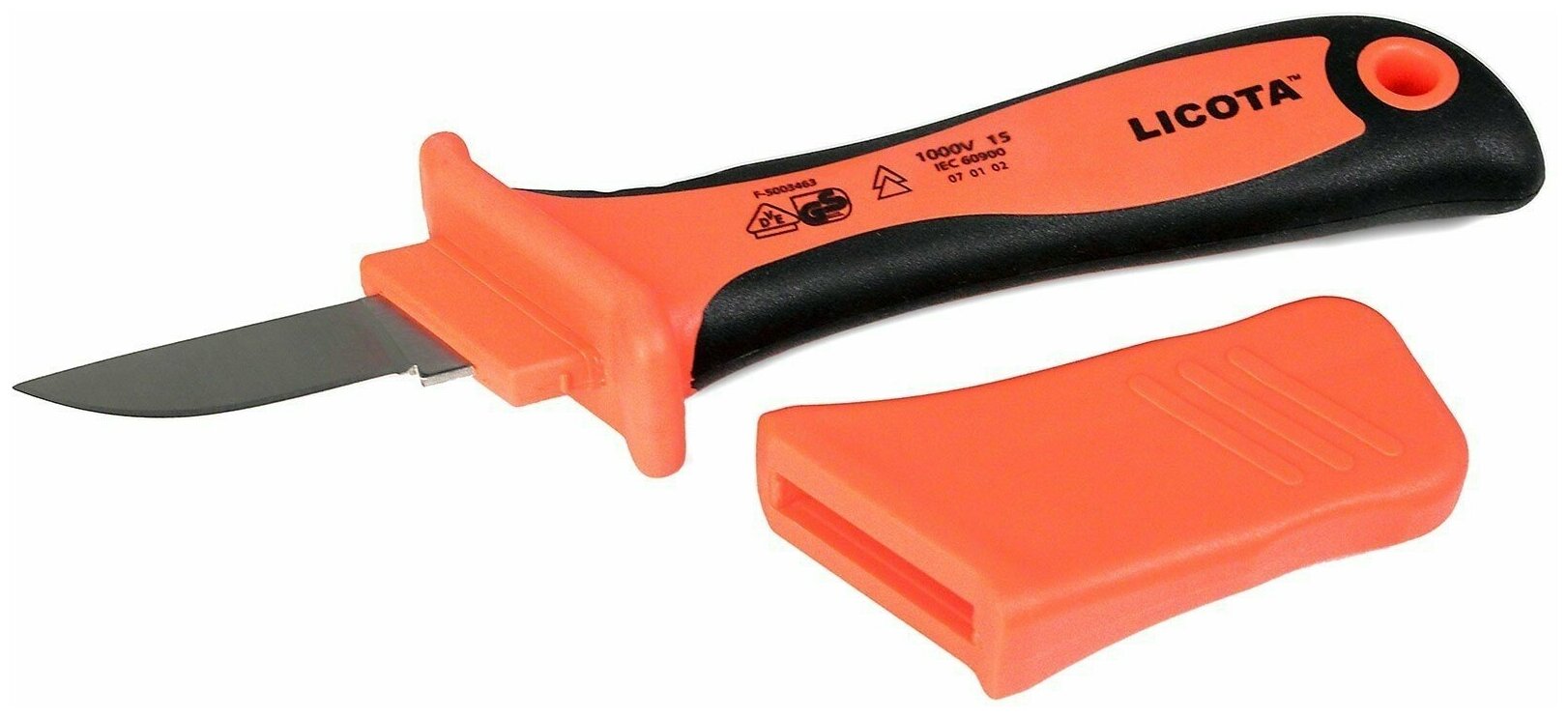 Licota AKD-V002 Нож электрика для снятия изоляции VDE 1000В, с прямым лезвием