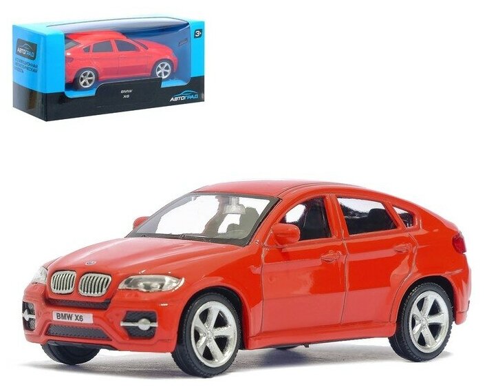 Машина металлическая BMW X6, 1:43, цвет серый