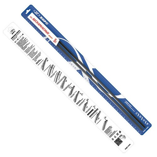 Лента стеклоочистителя хорс для бескаркасных щеток 65см 2шт