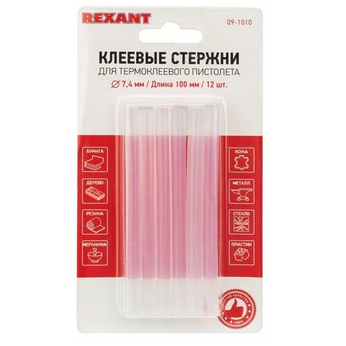 Стержень клеевой d7.4мм L100мм прозр. (блист.12шт) Rexant 09-1010