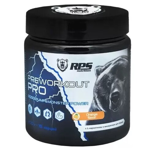 rps nutrition pre workout pro 200 гр rps nutrition апельсин Предтренировочный комплекс RPS Nutrition Pre-workout PRO апельсин 200 г 1 шт.