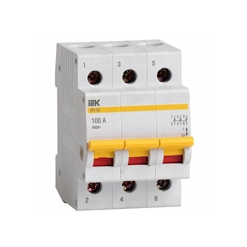 Выключатель нагрузки (мини-рубильник) ВН-32 3Р 25А | код. MNV10-3-025 | IEK (6шт. в упак.)