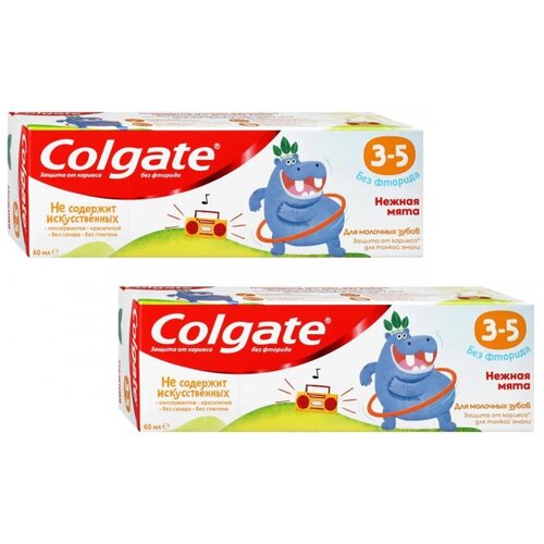 Купить COLGATE Зубная паста Детская апельсин без фтора 3-5лет 60мл, 2шт