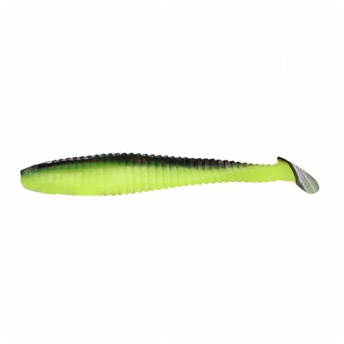 Виброхвост YAMAN PRO Flatter Shad, р.5 inch, цвет #32 - Black Red Flake/Chartreuse уп. 4 шт.