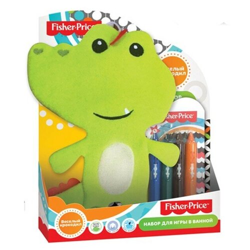 Набор для игры в ванной Веселый крокодил+мелки в подарок Mattel 10019 Fisher Price