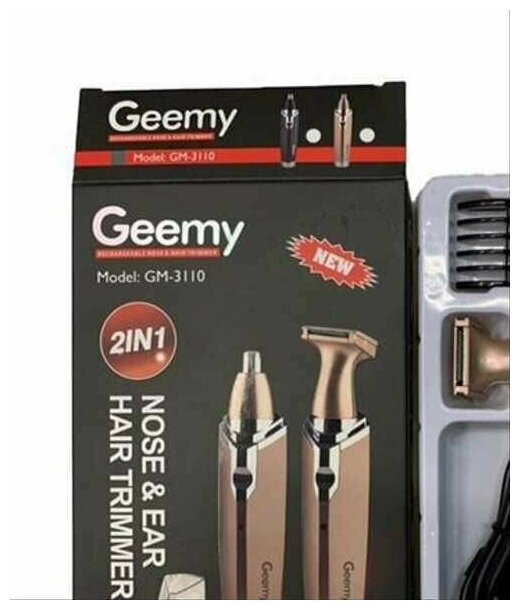 Триммер GEEMY Hair Trimmer 2 в 1 арт. GM-3110, золотой - фотография № 2