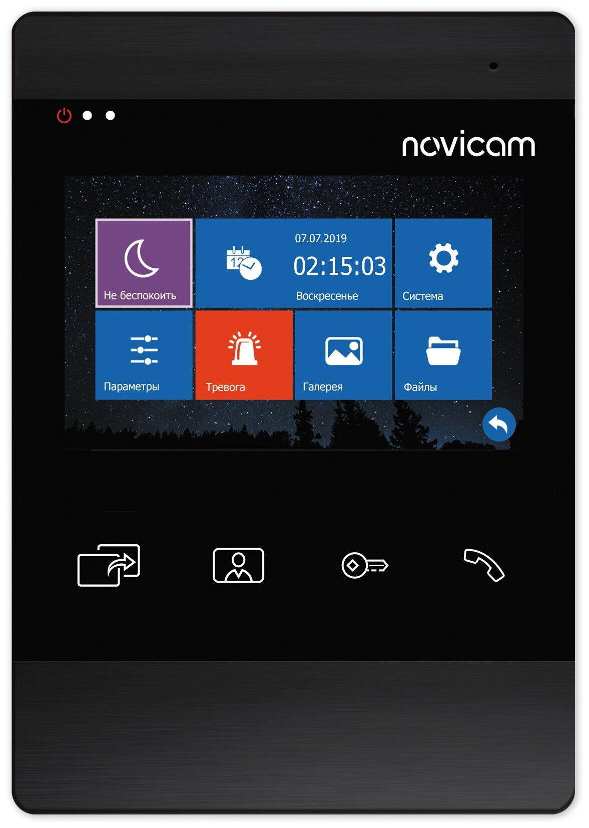 Монитор видеодомофона с записью Novicam MAGIC 4 HD DARK