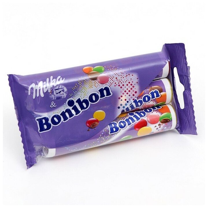 Драже Milka Bonibon с молочным шоколадом, 24.3 г, 3 уп. - фотография № 3