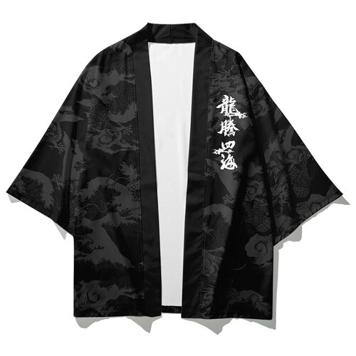 фото Карнавальные костюмы кардиган шелковый оверсайз кимоно накидка хаори аниме японский стиль размер l (160-175) vlasov