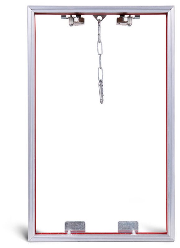 Ревизионный люк Контур 25-40 настенный под плитку ПРАКТИКА 25x5.1x40 см, серебристый/зеленый - фотография № 5