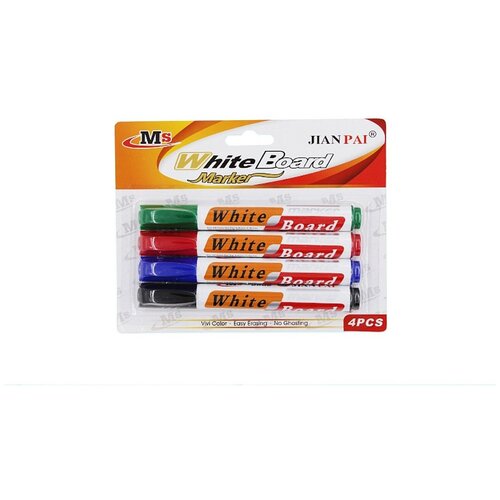 Крепком Basir Набор маркеров MC-4069 ( набор 4 цвета /чёрный, синий, красный, зелёный)