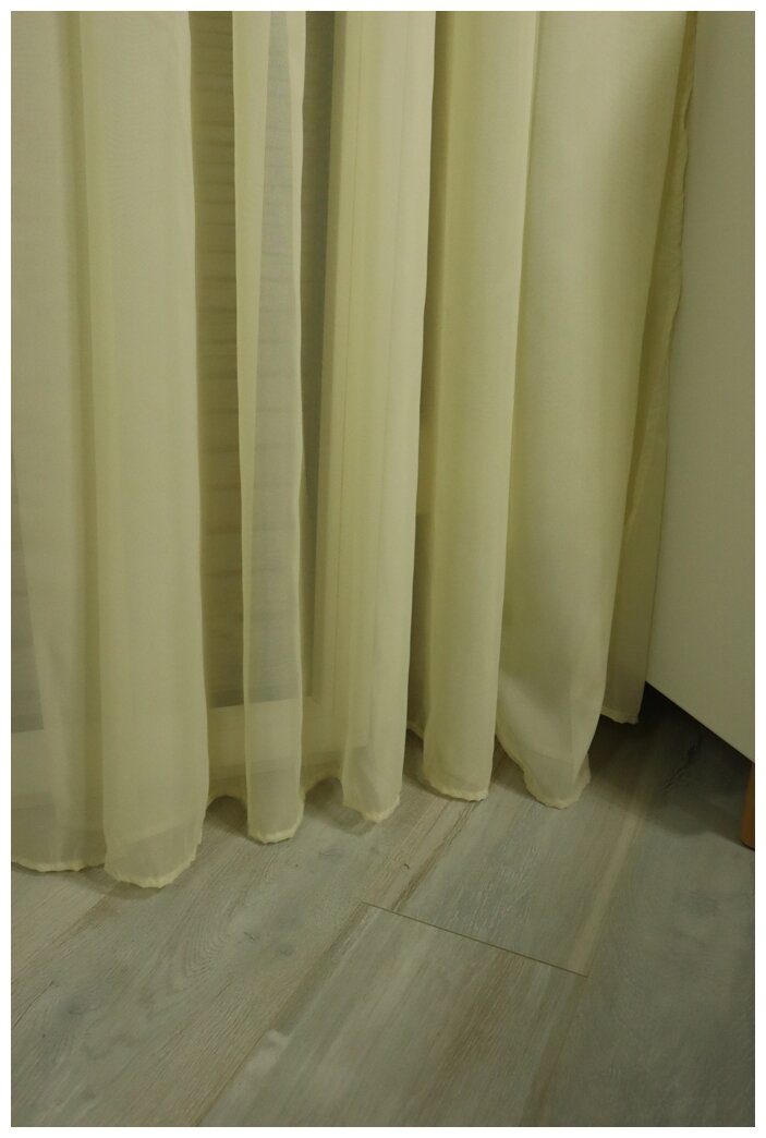 Тюль БельВита вуаль на ленте, 300х250 см, 1 шт., бежевый - фотография № 3