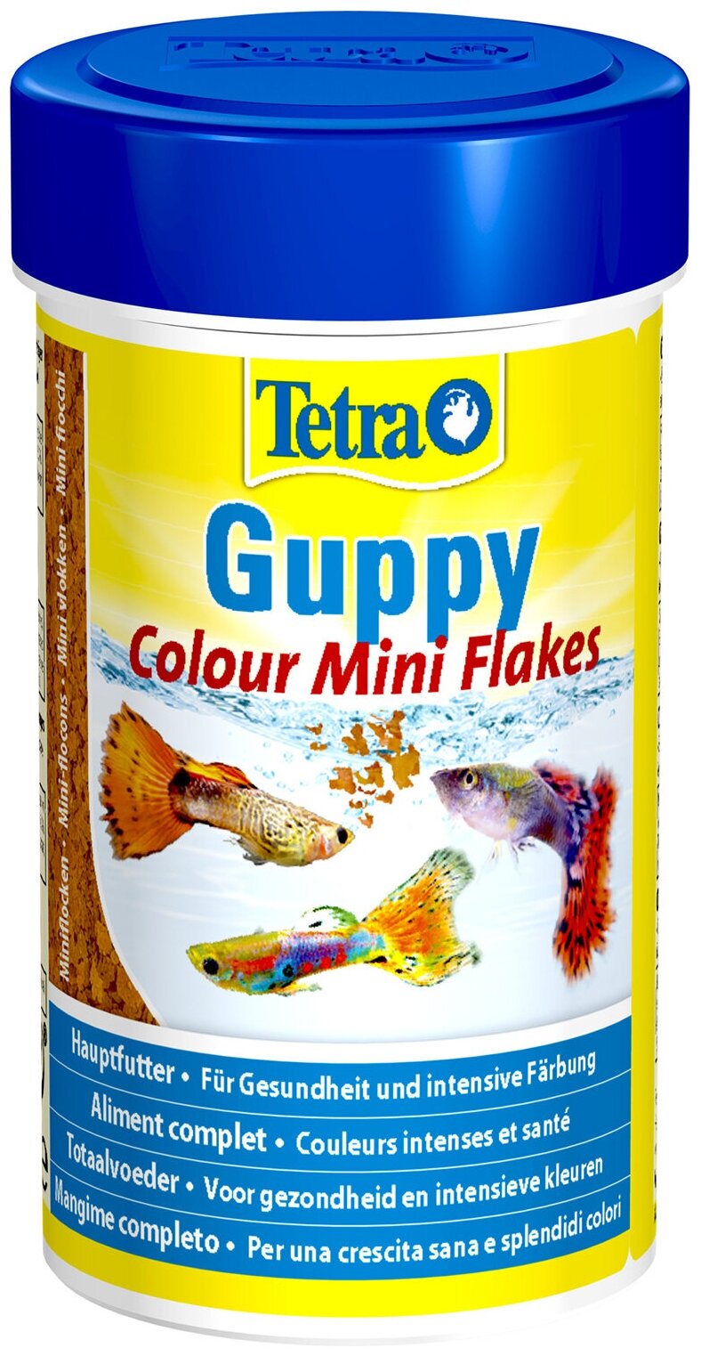 Корм для аквариумных рыб Tetra Guppy Colour Mini Flakes 100 мл (хлопья мини) - фотография № 11