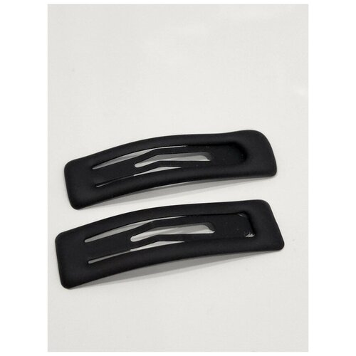 Заколки клик-клак HairStyle черный матовый, 10 шт.