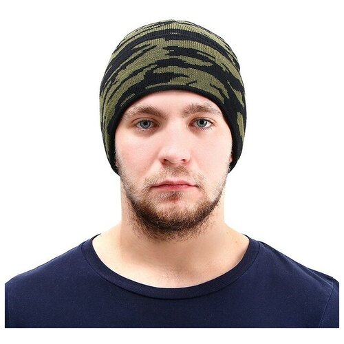 фото Шапка трикотаж на флисе кмф волна noname