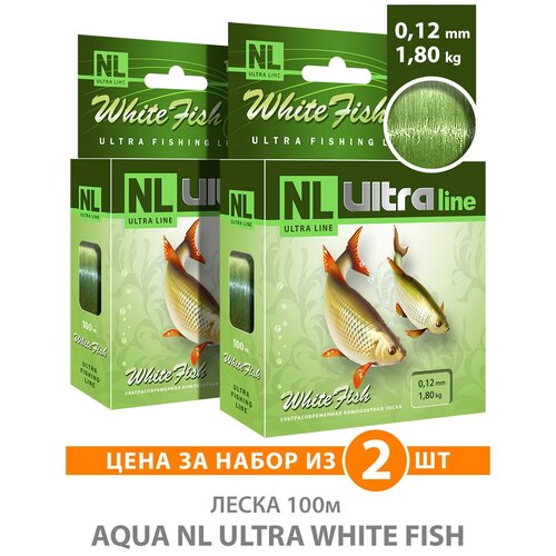 Леска Aqua NL Ultra White Fish белая рыба 0.18 100м